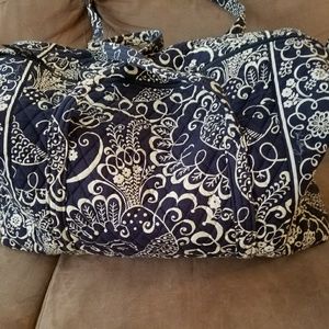 Vera Bradley Navy Blue and White Duffel
